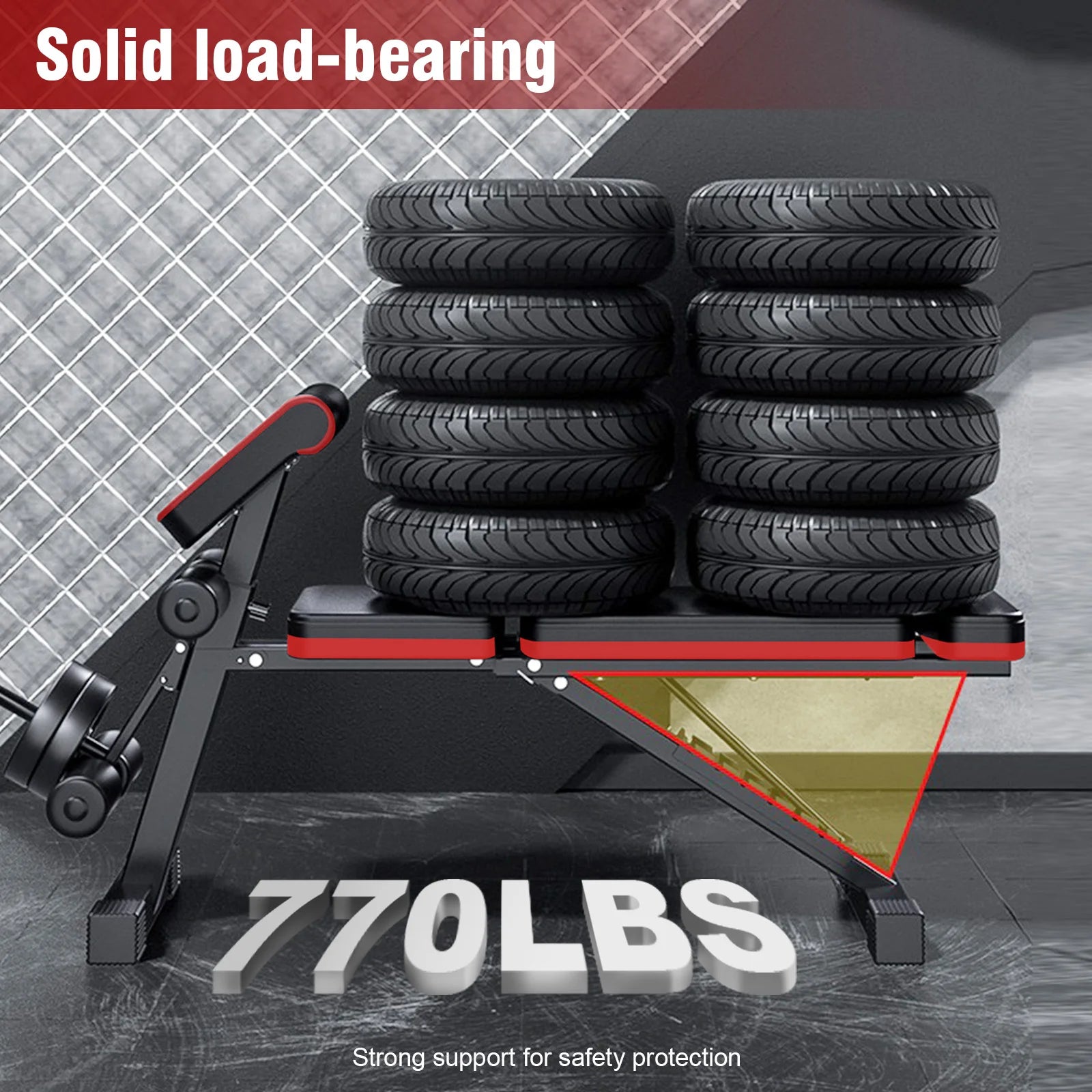 7-Level Foldable Weight Bench Fitness Workout.