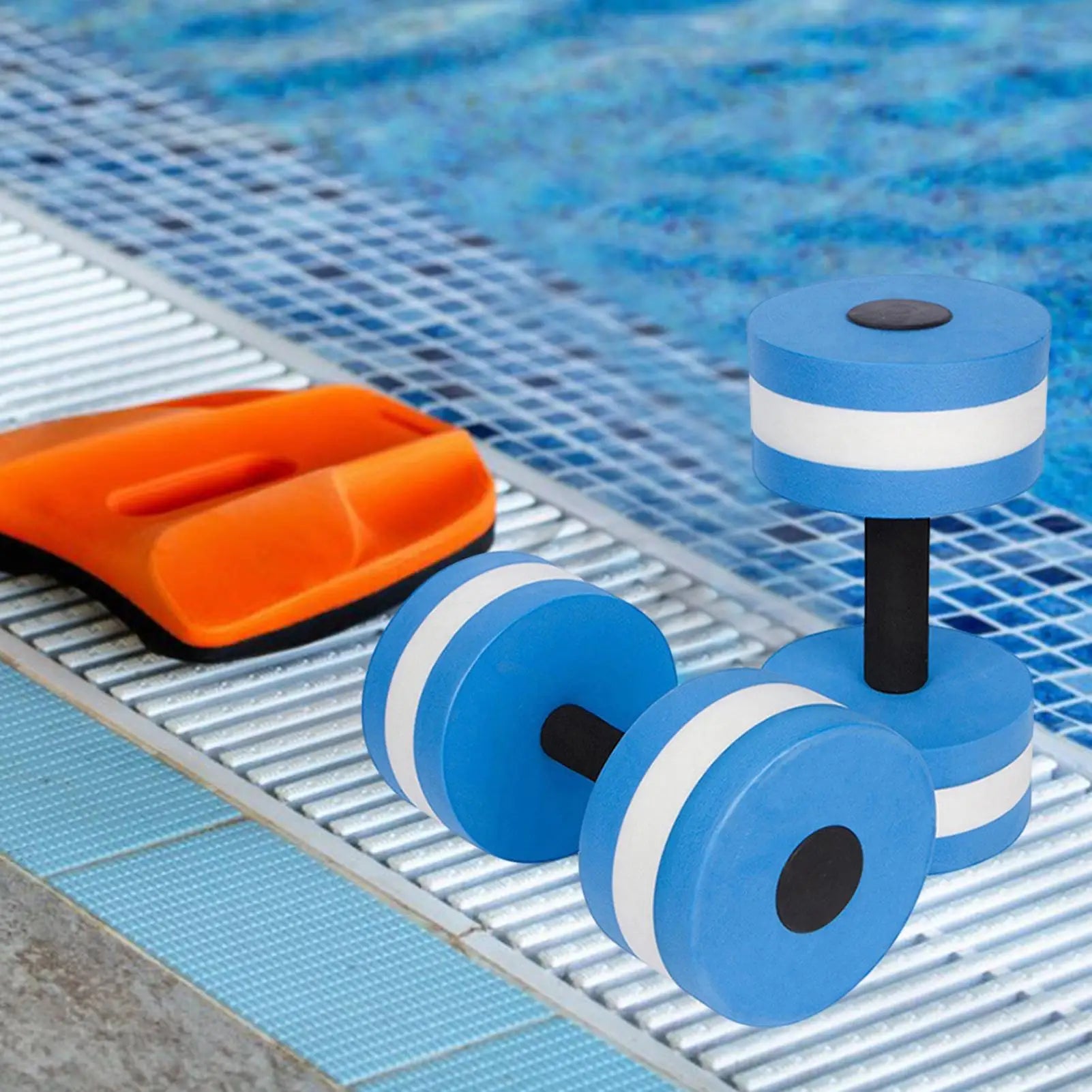 2pcs EVA Water Foam Floating Dumbbell Swimming Pool.
