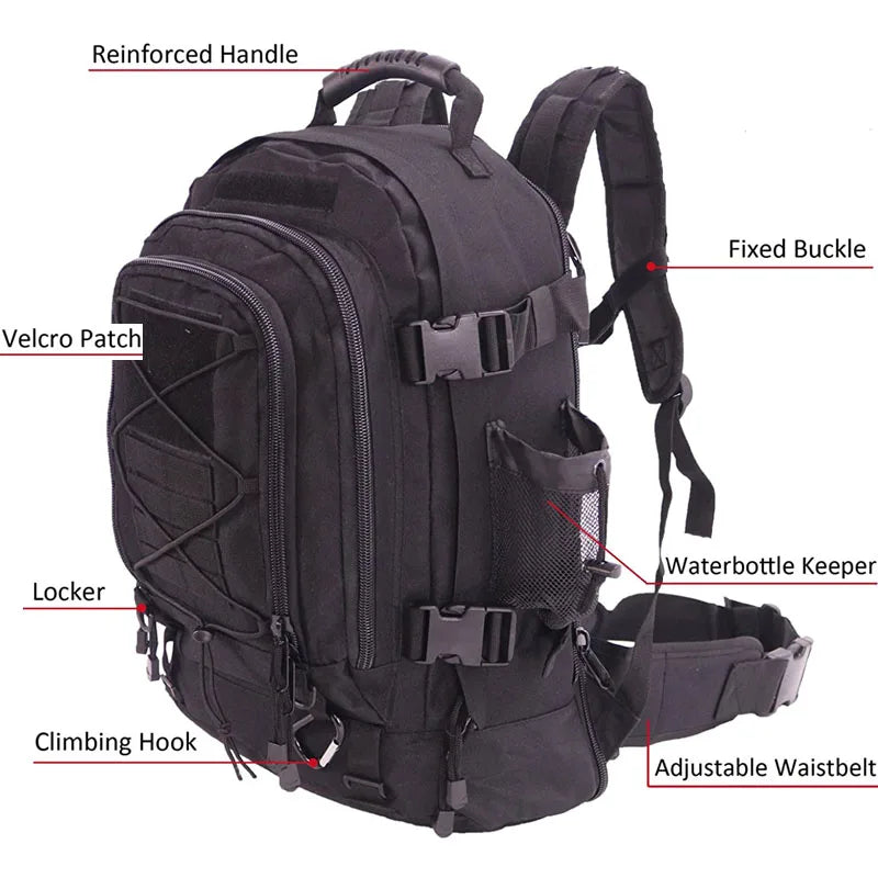60L Military Tactical Backpack.