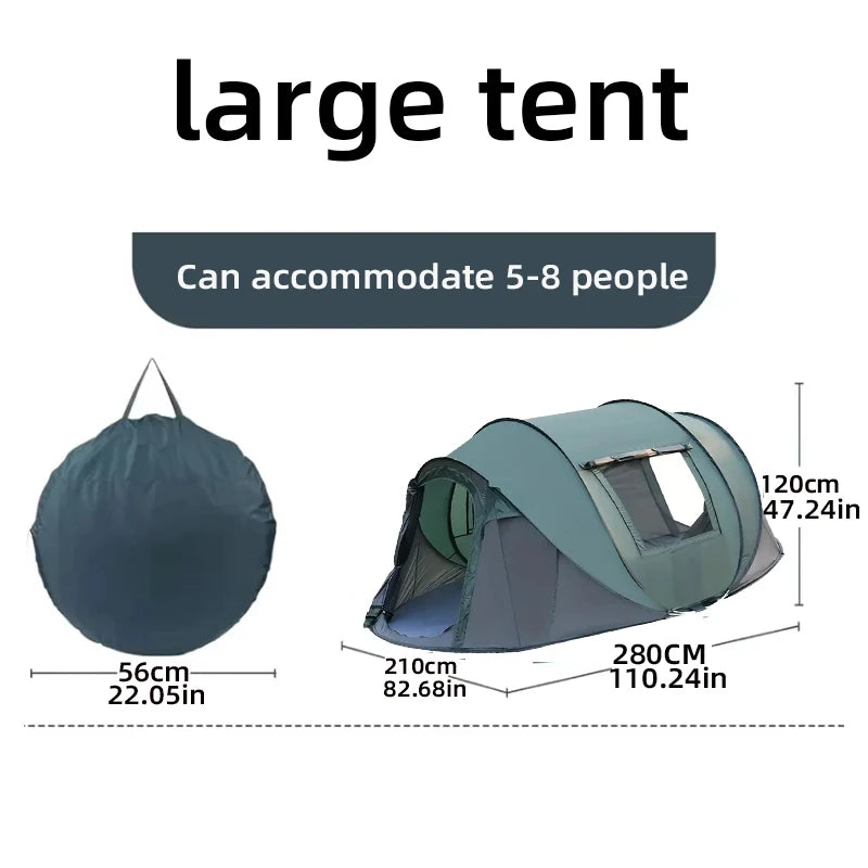 5-8 people, quick-opening hand-thrown Tent.