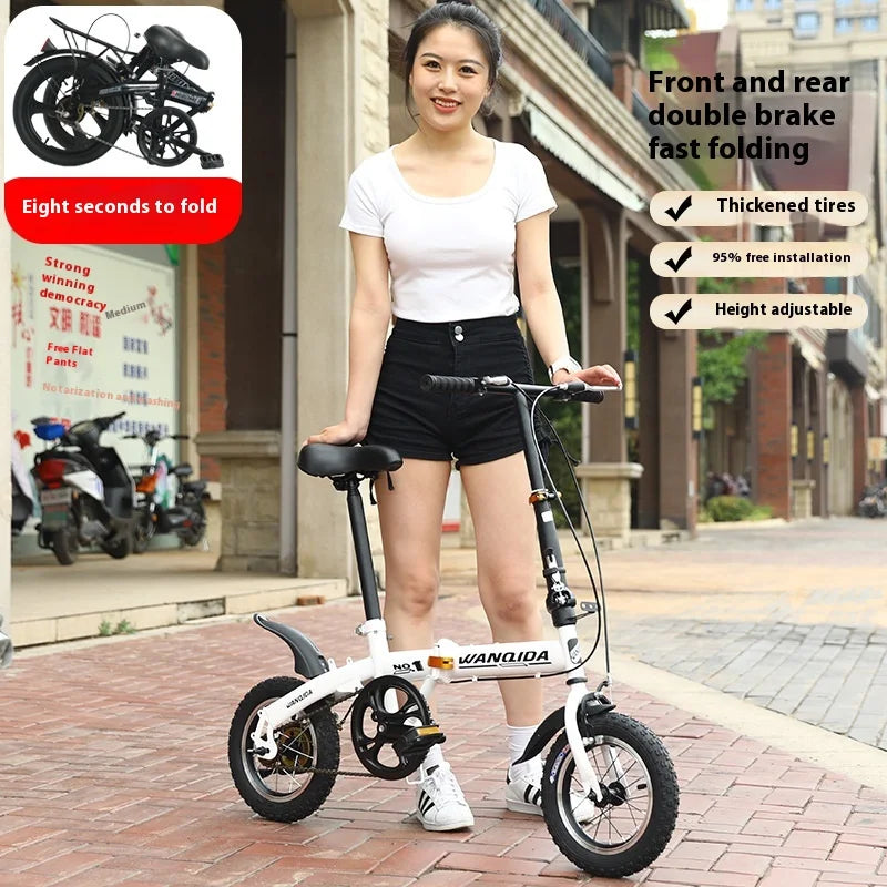 12 Small Bike cycling City Mini Folding Bicycle for Male and Female.