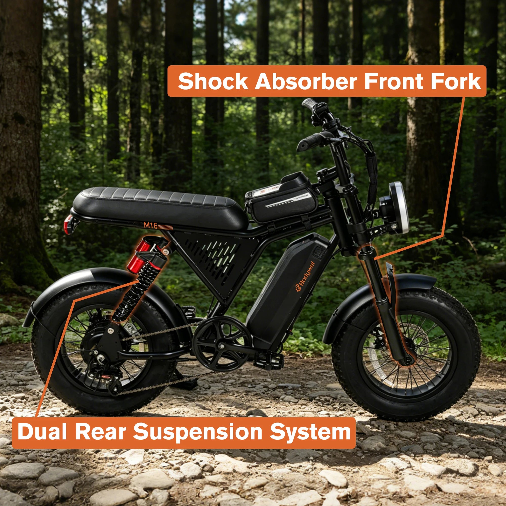 Bodywel M16 Fat Tire Electric Bike 16".