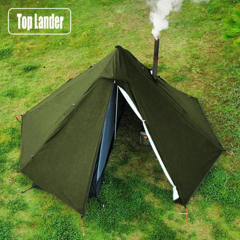 Camping Hot Tent with Chimney Window Outdoor.
