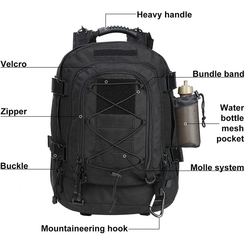 60L Military Tactical Backpack.