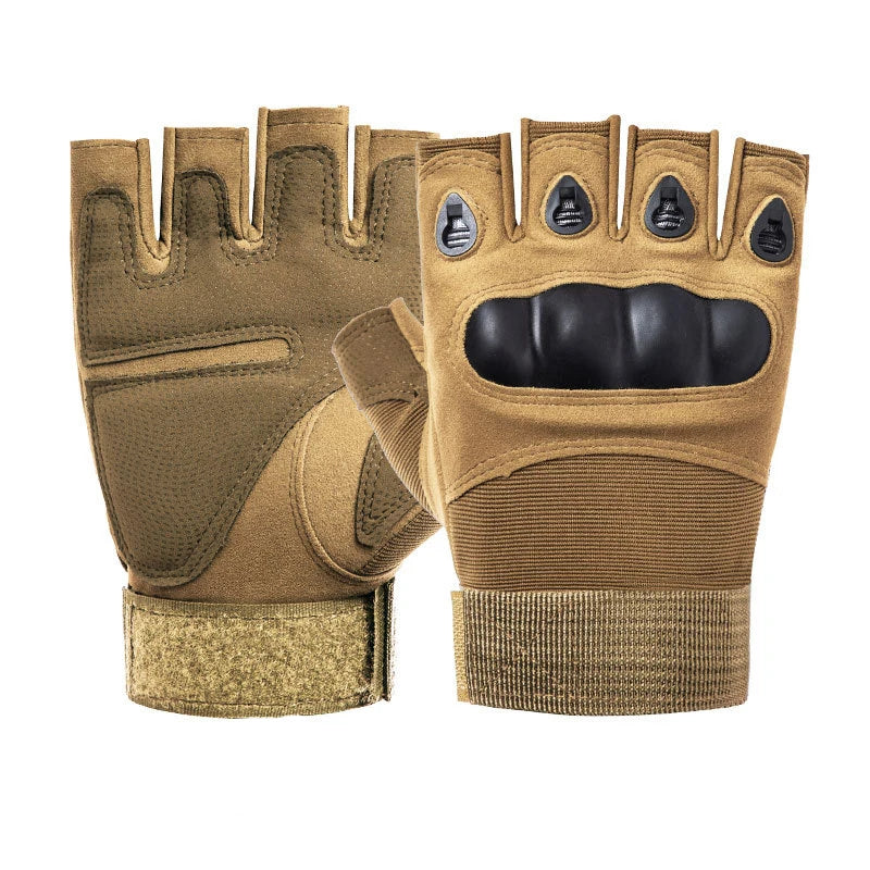 Tactical Hard Knuckle Half finger Gloves Men's