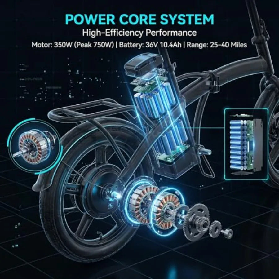 Folding Electric Bike for Adults: 750W Peak Motor.