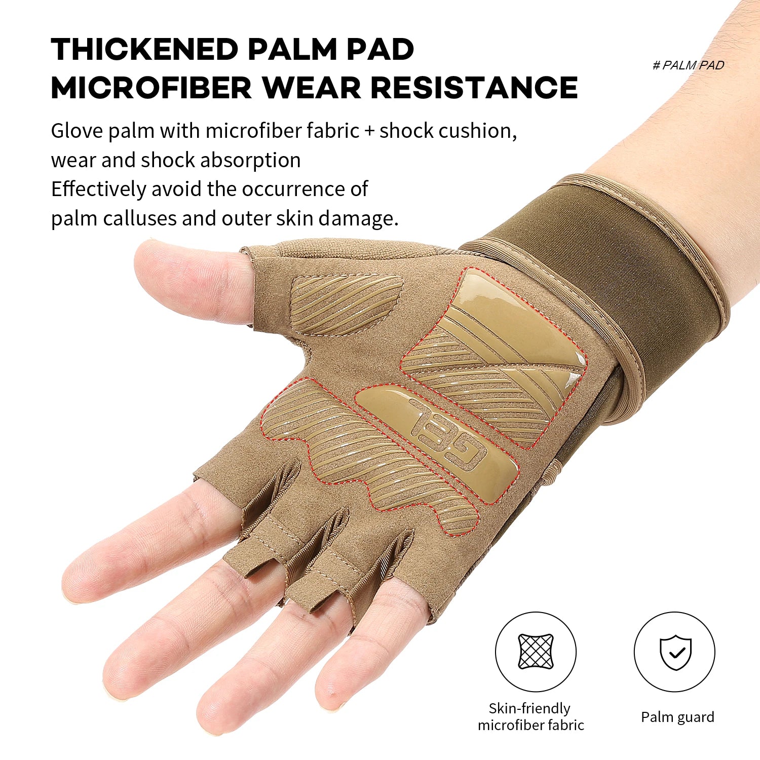 Half Finger Gym Gloves Weightlifting Dumbbell Training.