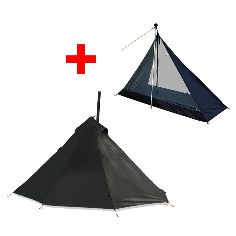 Camping Hot Tent with Chimney Window Outdoor.