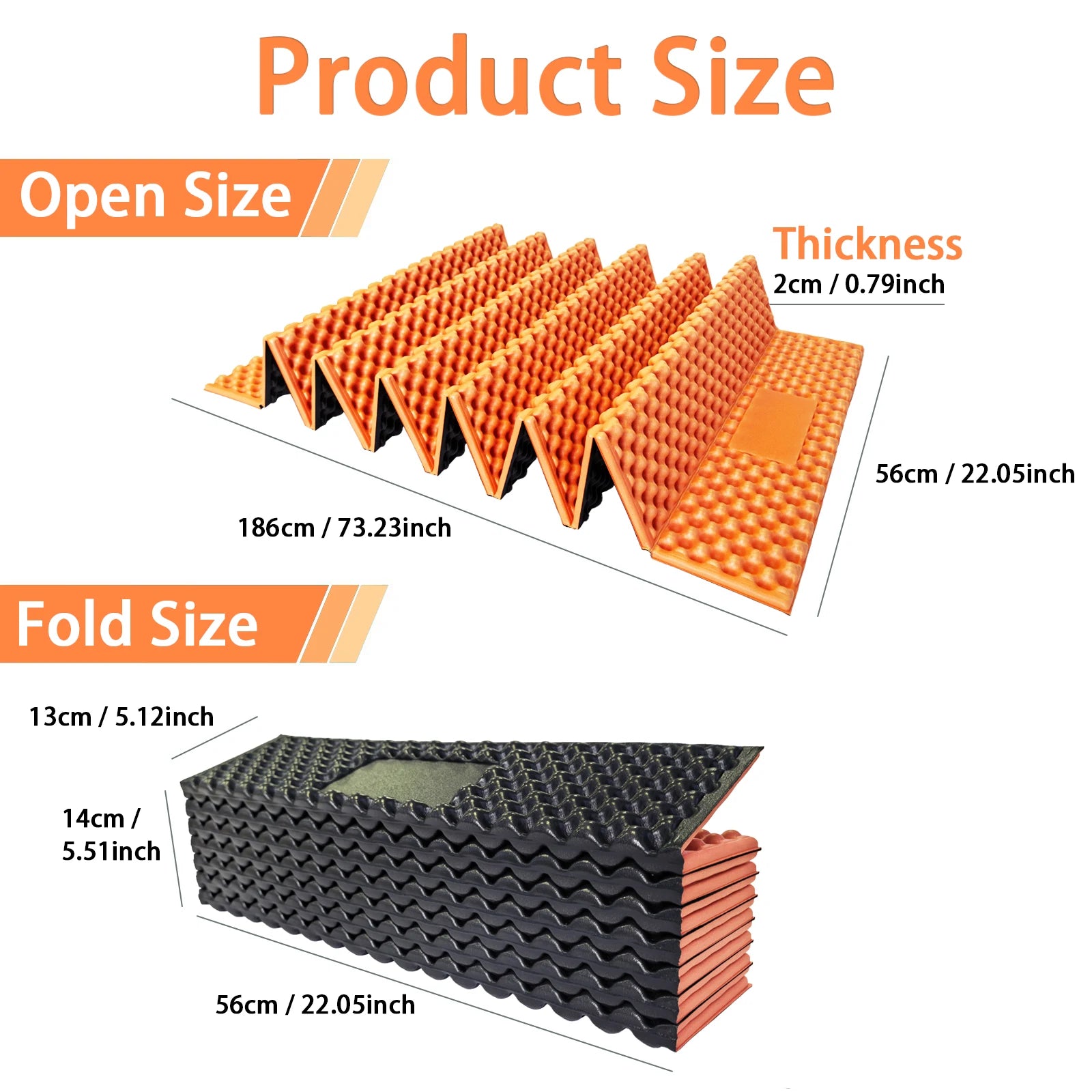 Aluminum Foil Egg Crate Sleeping Pad.