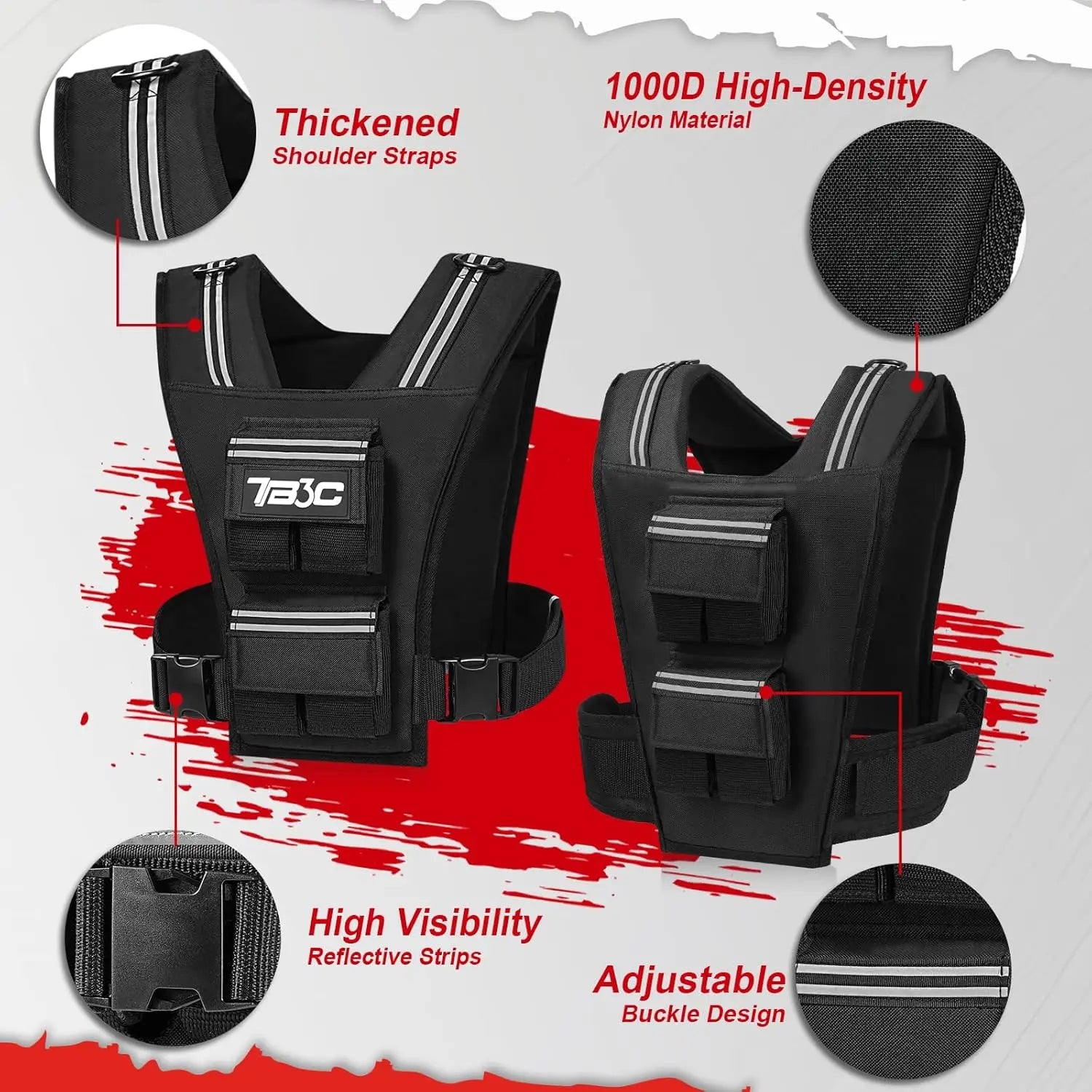 Adjustable Weighted Vest 20-40lbs.