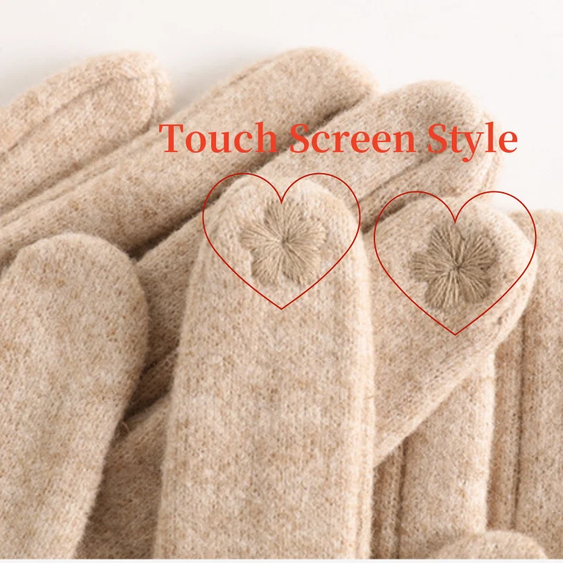 Winter Cashmere Gloves for Women Warm