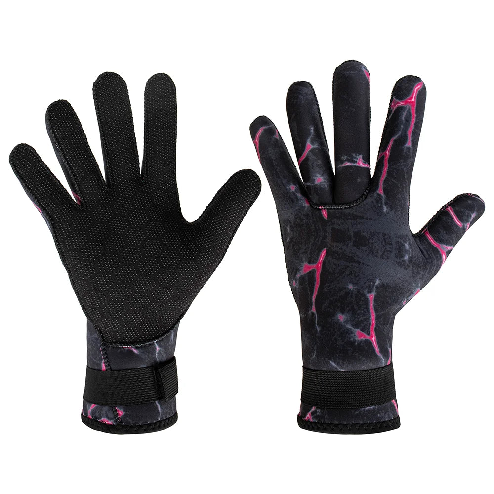 3mm Diving Gloves Thermal Neoprene Camouflage Anti Slip.