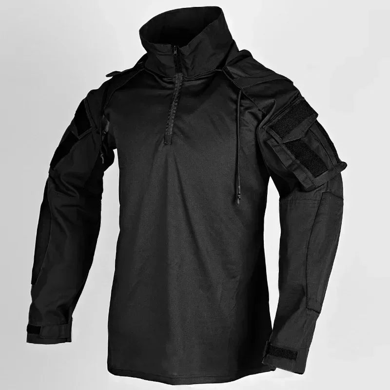 Outdoor Shirts Camo Combat T-Shirt Hooded for Men and Women.