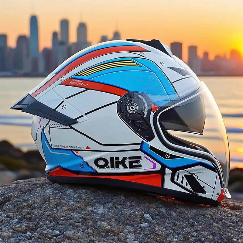 DOT 3C Certified Adult Modular Full Face Motorcycle Helmet.