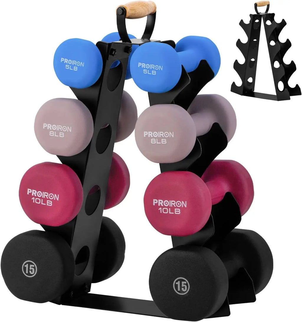 Compact A-Frame Dumbbell Rack Stand.