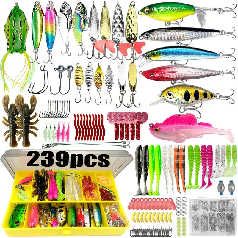Fishing 83/133/193/239/409pcs Fishing Lure Kit
