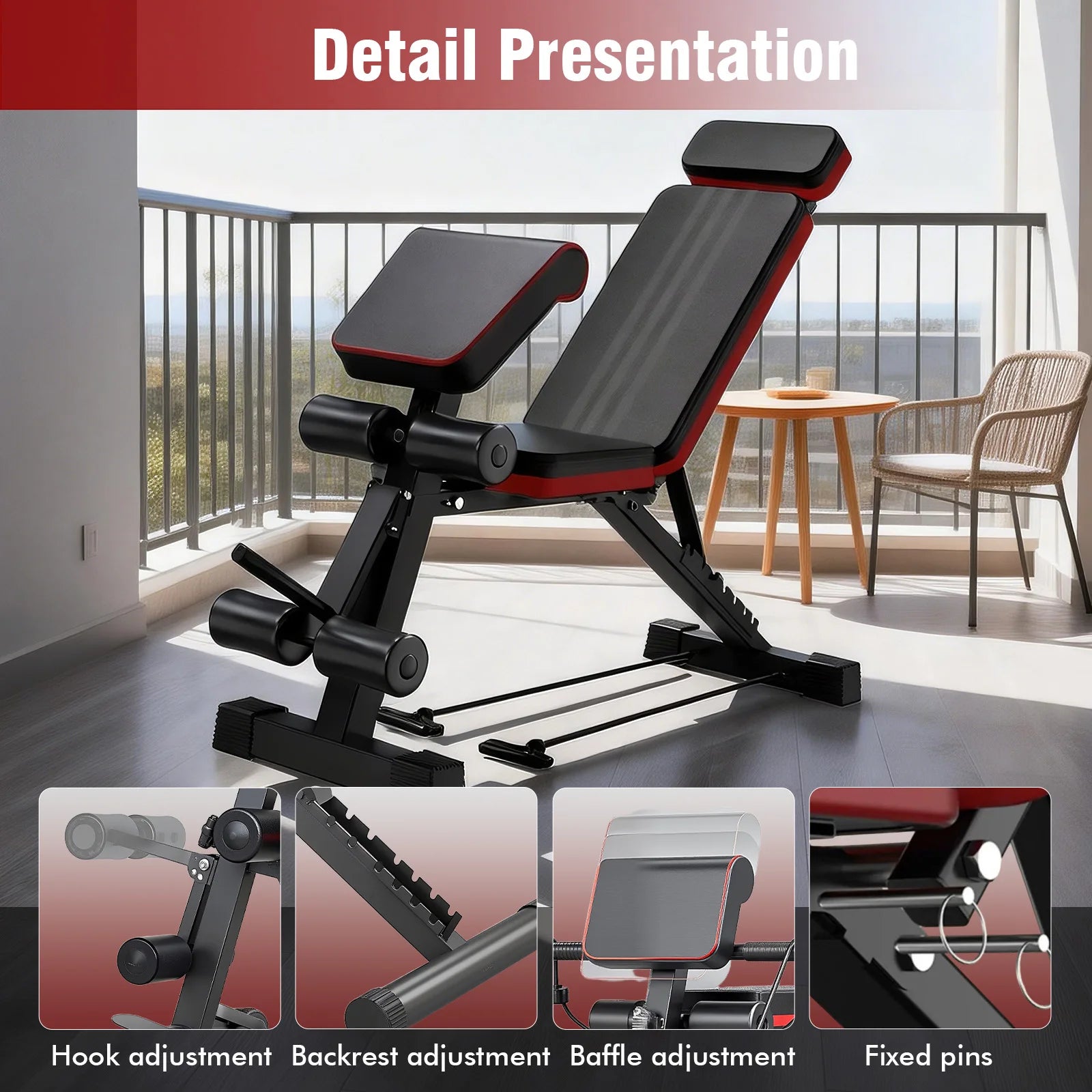 7-Level Foldable Weight Bench Fitness Workout.