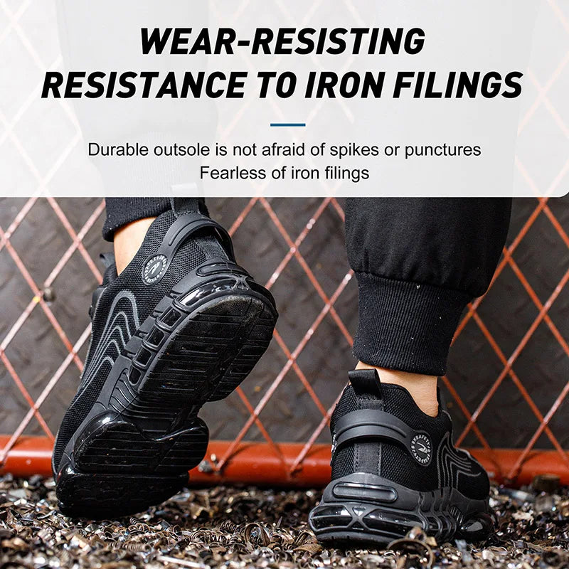Unisex Rotating Button Safety Shoes Men For Work Sneakers Shoes