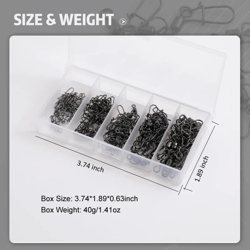 50pc/box Stainless Steel Fishing Connector Pin 4# 6# 8#10#12#.