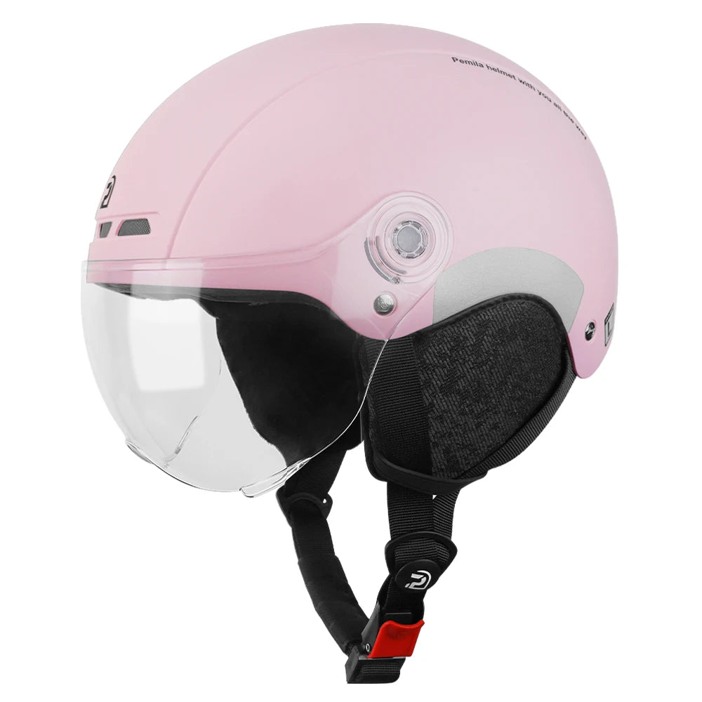 PEMILA Cycling Helmet With Goggles Lens Ear Protection.