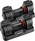 25/55 lbs Pair Adjustable Dumbbell Set.