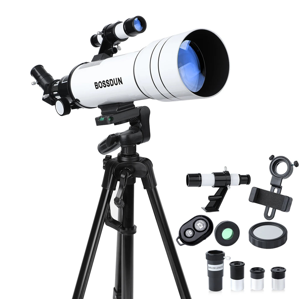 BOSSDUN 40070 Telescope w/Phone Adapter & Sturdy Tripod.