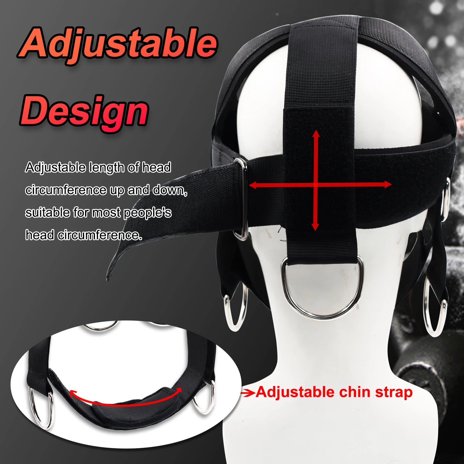 Neck Head Harness Weightlifting Training with Resistance Bands.