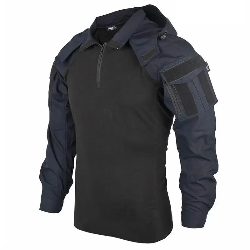 Outdoor Shirts Camo Combat T-Shirt Hooded for Men and Women.