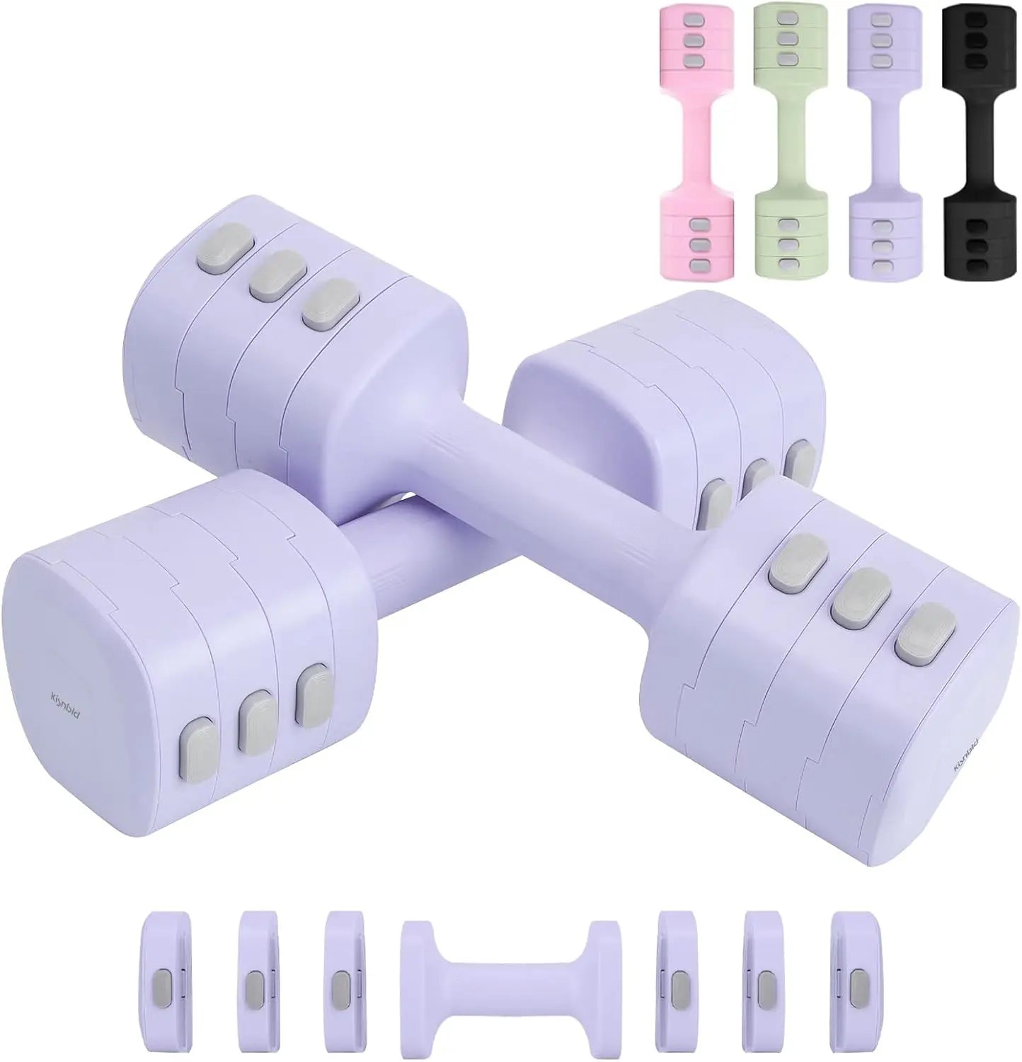 Adjustable Dumbbell Set of 2, 4 in 1 Free Weights.