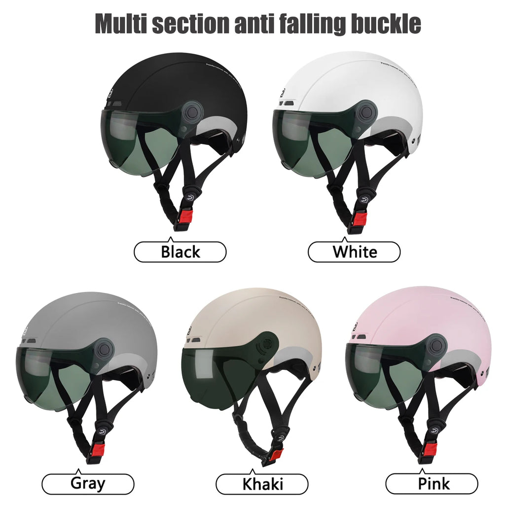 PEMILA Cycling Helmet With Goggles Lens Ear Protection.