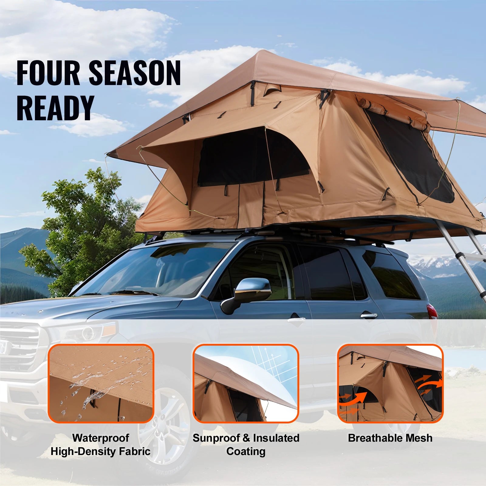 Rooftop Tent Hardshell Folding Tent.