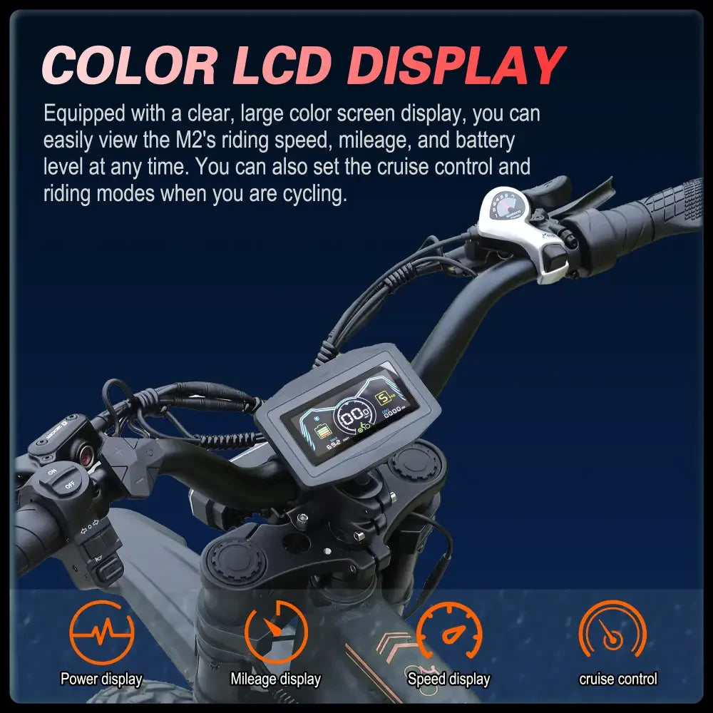 Moto Electric Bicycle Peak 1500/3000/5000W, 48V/52V/60V Battery 35-45MPH.