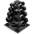 Hex Dumbbells with Rack,