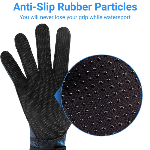 3mm Diving Gloves Thermal Neoprene Camouflage Anti Slip.