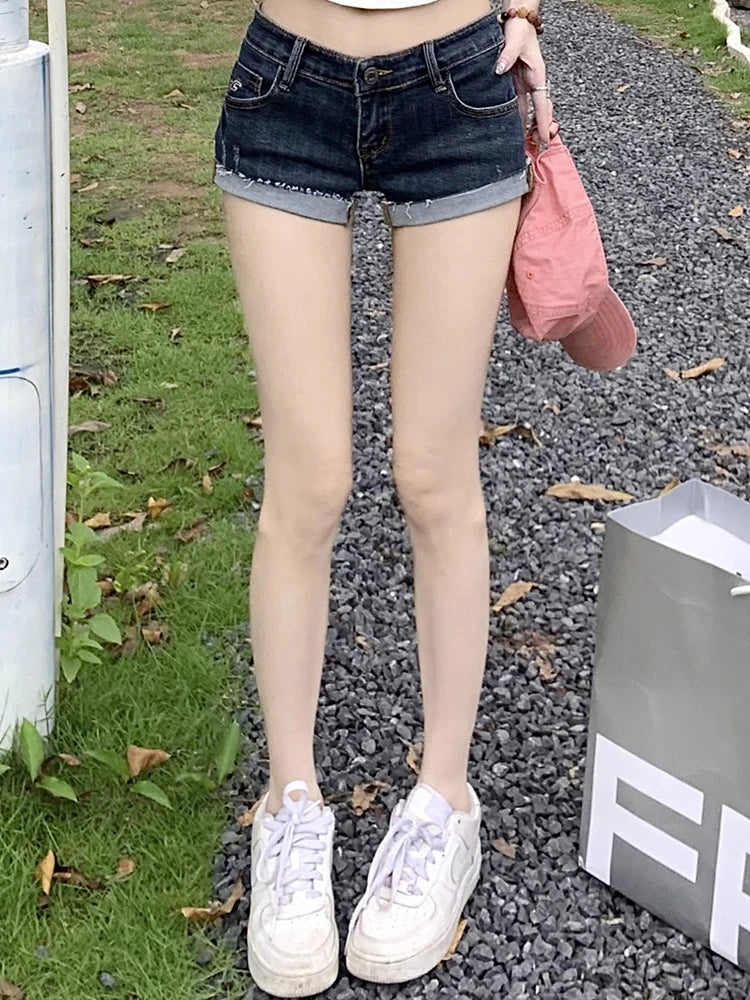 Summer New Women Korean Denim Shorts.