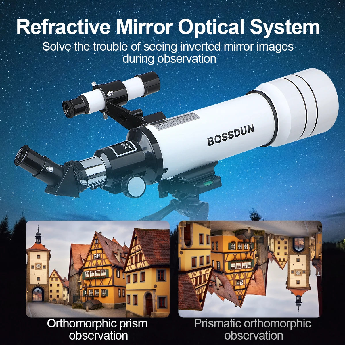 BOSSDUN 40070 Telescope w/Phone Adapter & Sturdy Tripod.