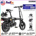 Adult and adolescent folding electric bicycles.