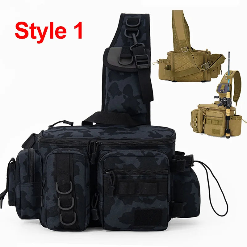 Fishing Tackle Backpack Lure Box Gear Storage Bag.