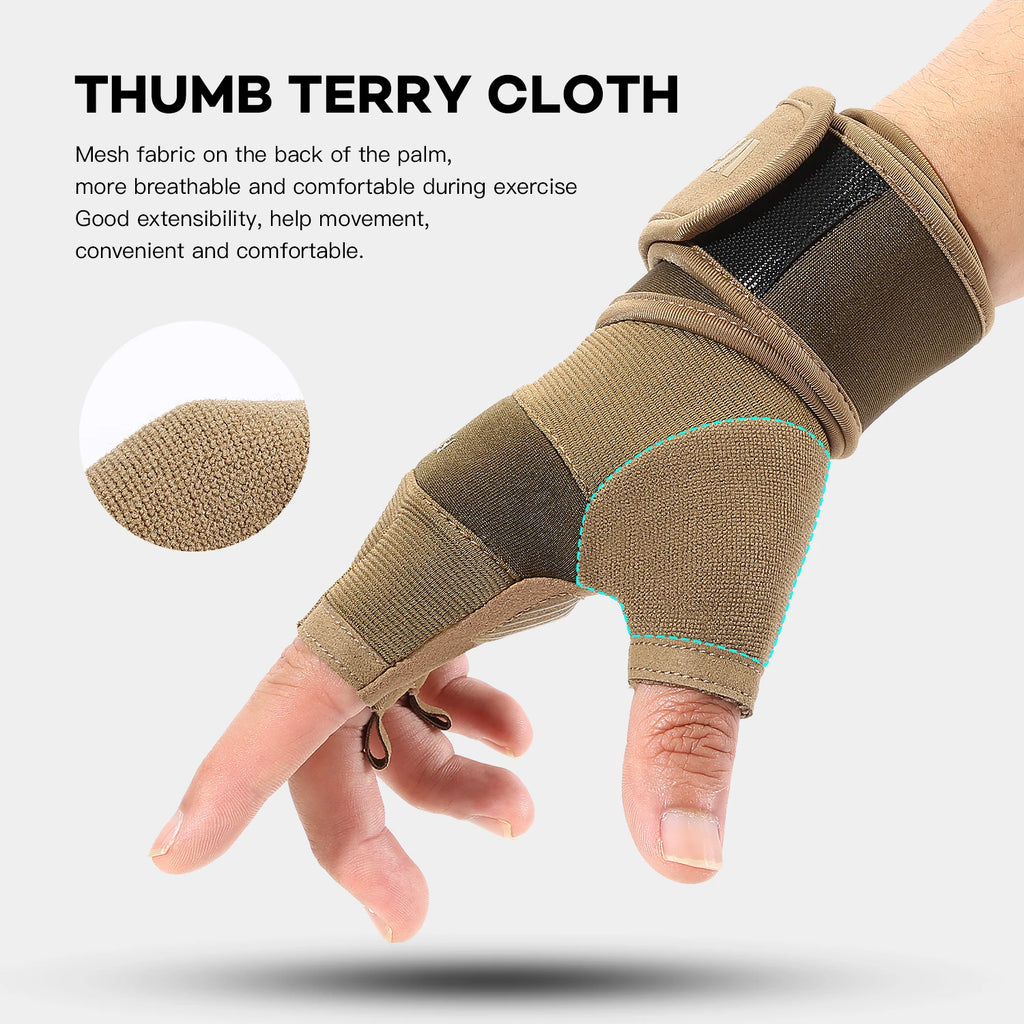 Half Finger Gym Gloves Weightlifting Dumbbell Training.