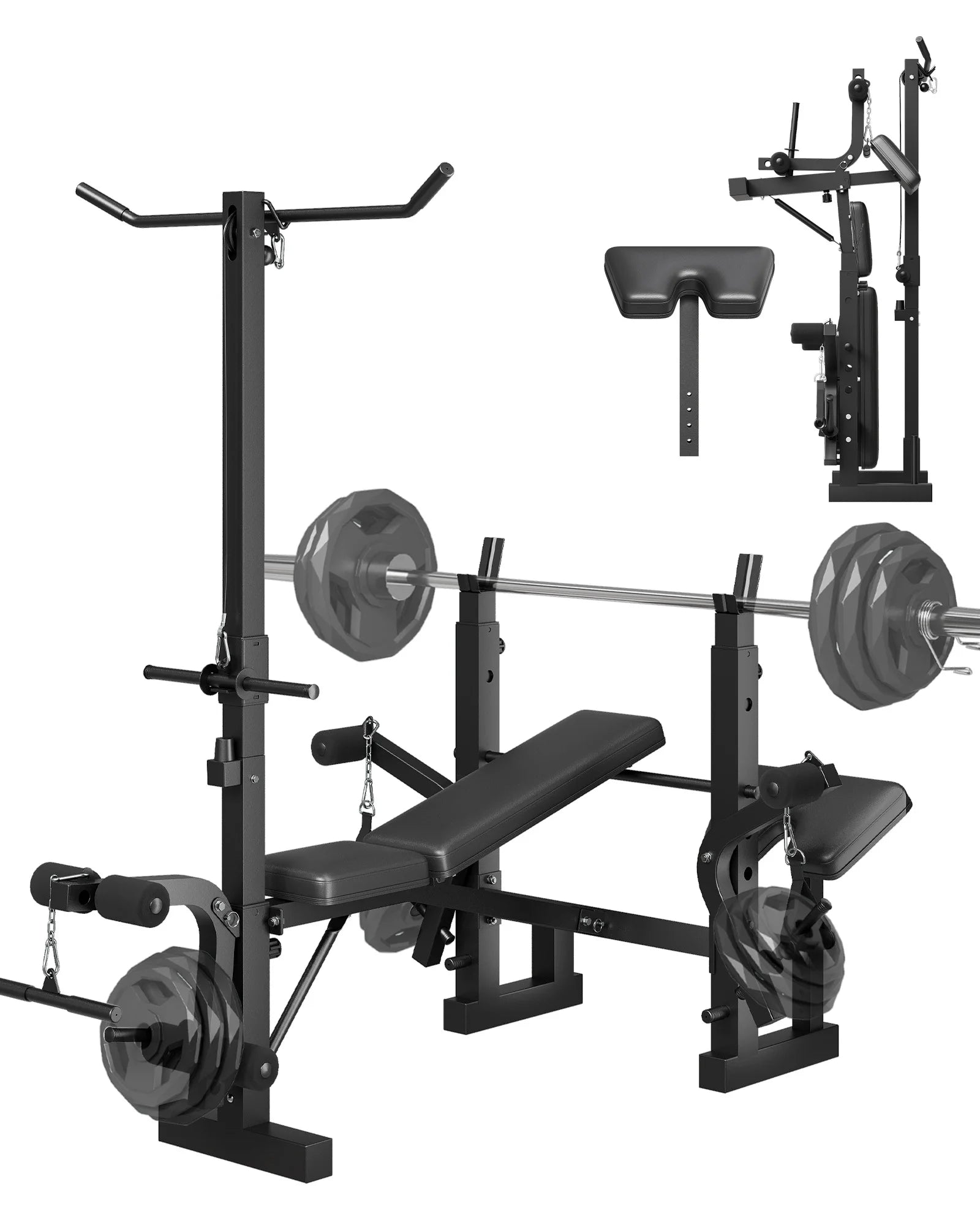 Adjustable 4-in-1 Weight Bench Set.