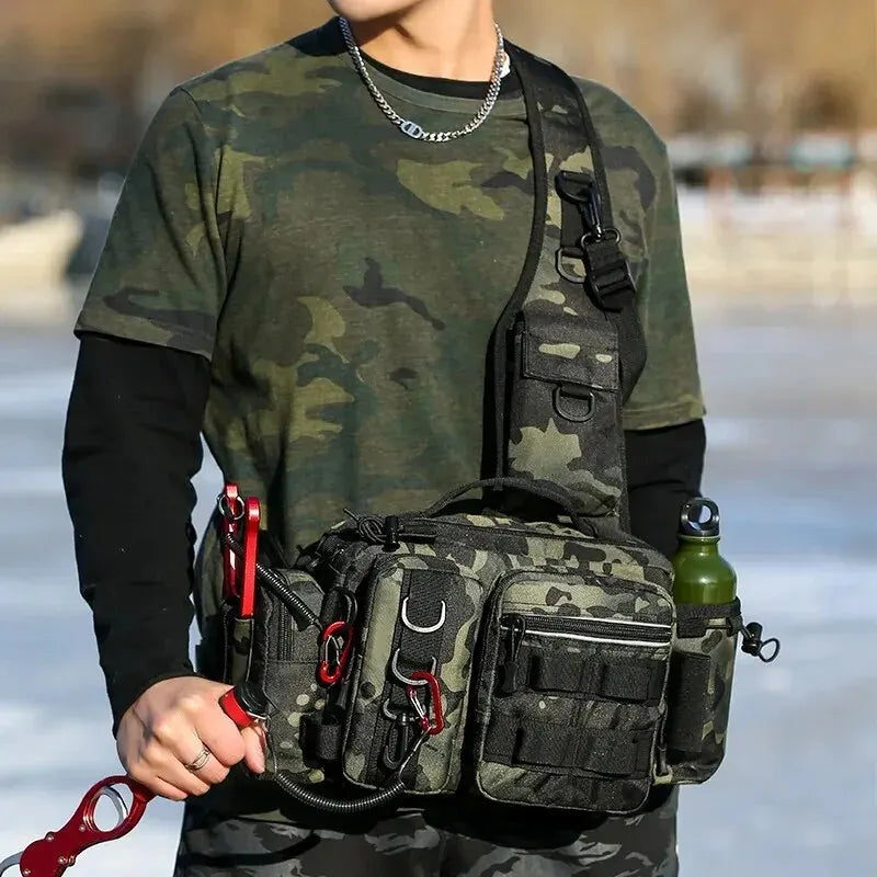Fishing Tackle Backpack Lure Box Gear Storage Bag.