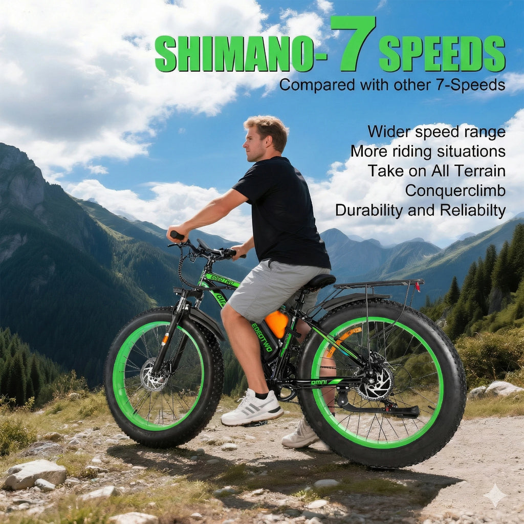 26" Fat Tire Electric Bike for Adults 48V 20Ah Battery 1000W Motor.