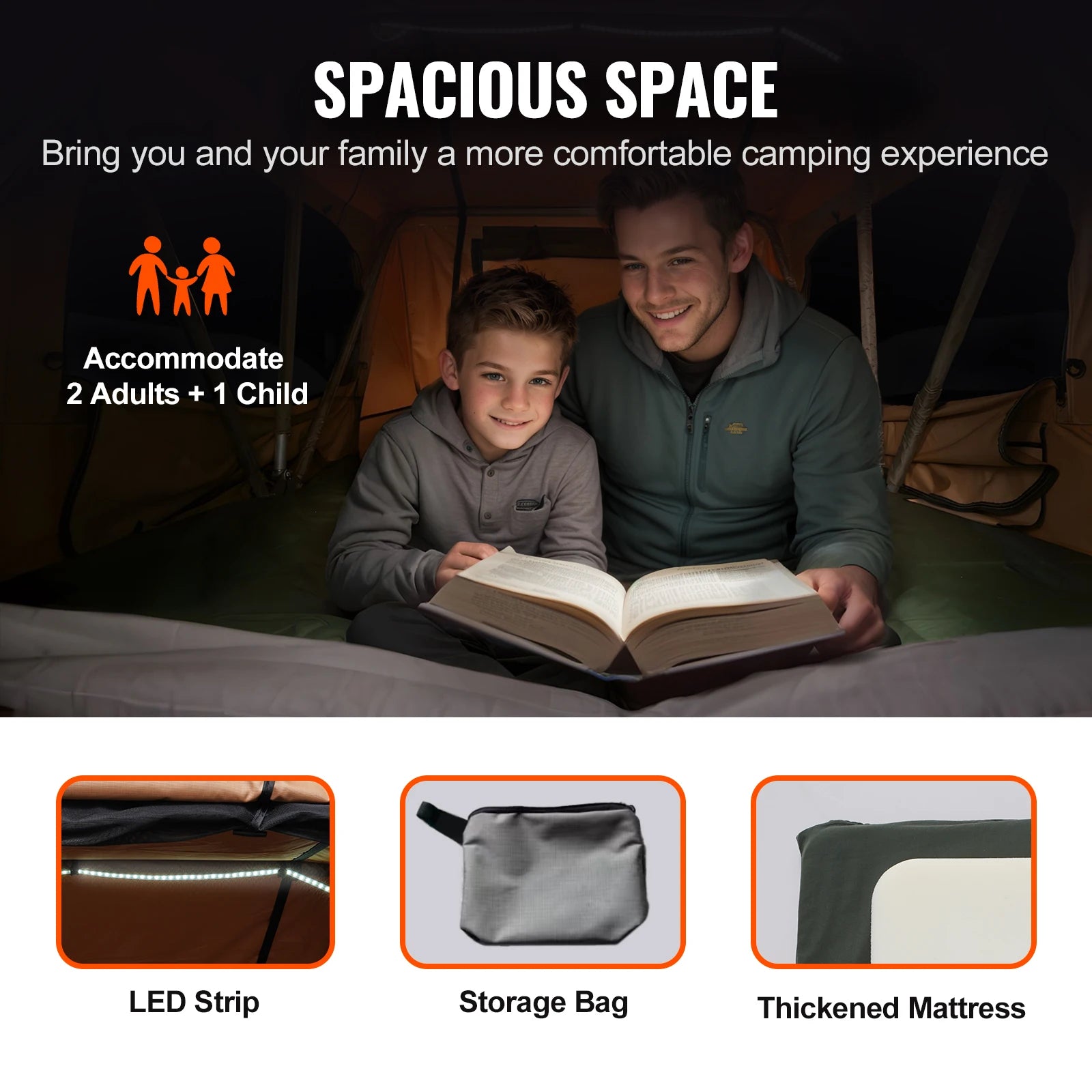 Rooftop Tent Hardshell Folding Tent.