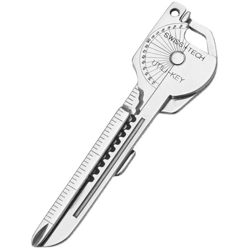 8-in-1 Multi-Tool Keychain for Camping & Survival.