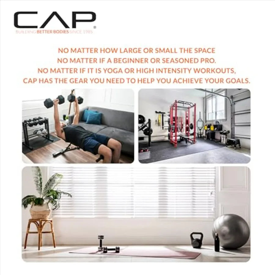 150 LB Rubber Coated Hex Dumbbell Hand Weight Set with Vertical Storage Rack.