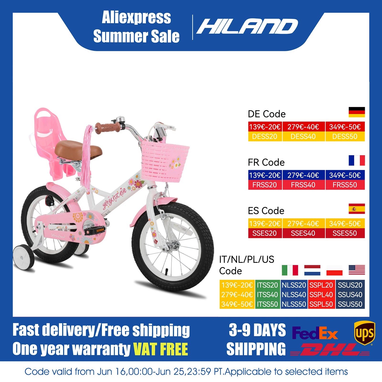 Little Daisy Kids Bike for Girls Ages 2-7 Years, Bikes.