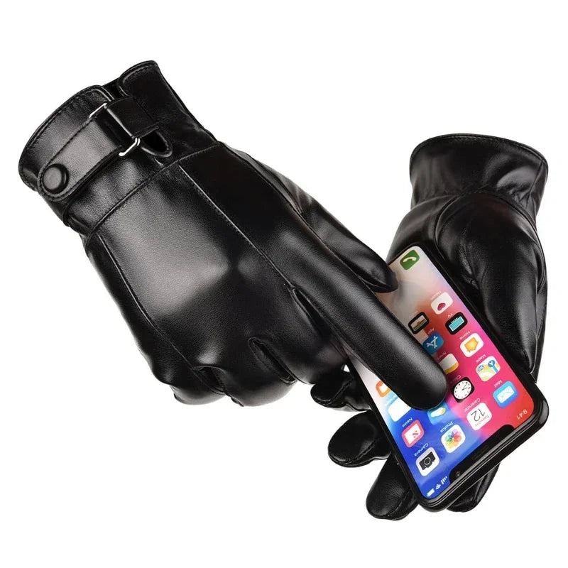 Winter Gloves for Men Genuine Leather Gloves Outdoor