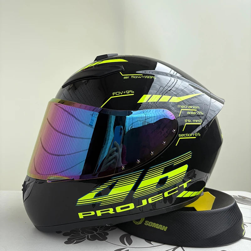 Full Face Motorcycle Helmet Men and Women.