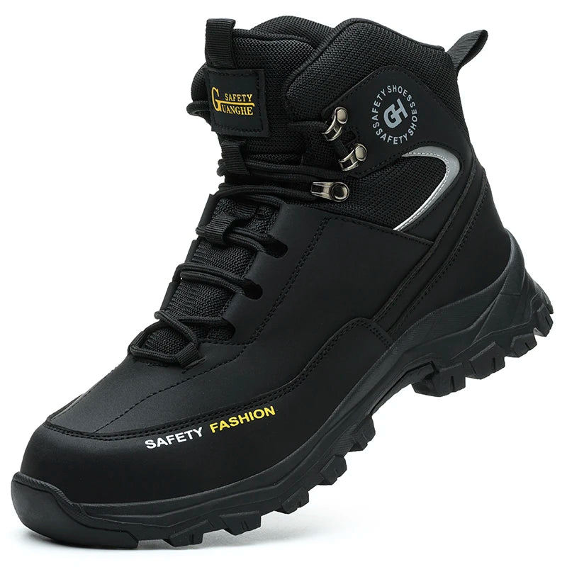 Work Boots Indestructible Safety Shoes Men Steel Toe