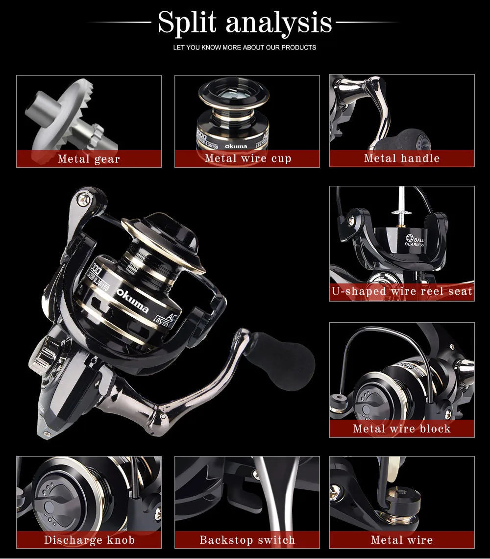 Newest OKUMA AC2000-7000 Fishing Reel